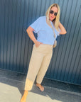 Trendige 7/8 Hose in Beige
