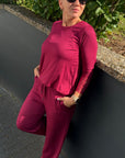 Plus Size Banu Hose in Rhododendron