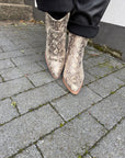 'Cowboyboots' mit Muster gold