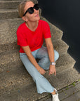 Banu Shirt in Erdbeerrot