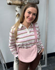 Streifen Shirt mit Kragen und Knöpfen