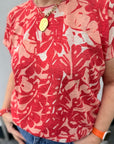 Mesh Shirt mit Blumenprint