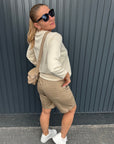 Bermuda Shorts in Taupe