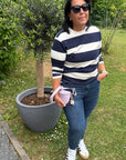 Shirt langarm gestreift blau