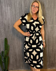 Baumwollkleid mit geometrischen Print