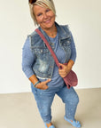 Stretch Mom Jeans mit Herzchen