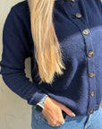 elegante Strickjacke in navy