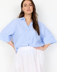Gestreifte Plus Size Bluse