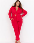 Schicke Anzughose in rot Plus Size