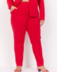 Schicke Anzughose in rot Plus Size