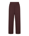 Plus Size Feine Hose mit weitem Bein in Schokolade