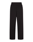 Plus Size Feine Hose mit weitem Bein in Schwarz
