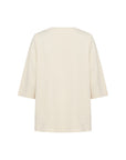 Shirt mit Dreiviertel-Ärmeln in Creme