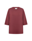 Shirt mit Dreiviertel-Ärmeln in Blutrot
