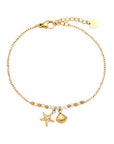 Muschel-Armband mit Perlen