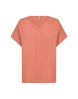 Blusenshirt mit V-Ausschnitt in Peach