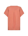 Blusenshirt mit V-Ausschnitt in Peach