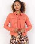 Jeansjacke in Peach