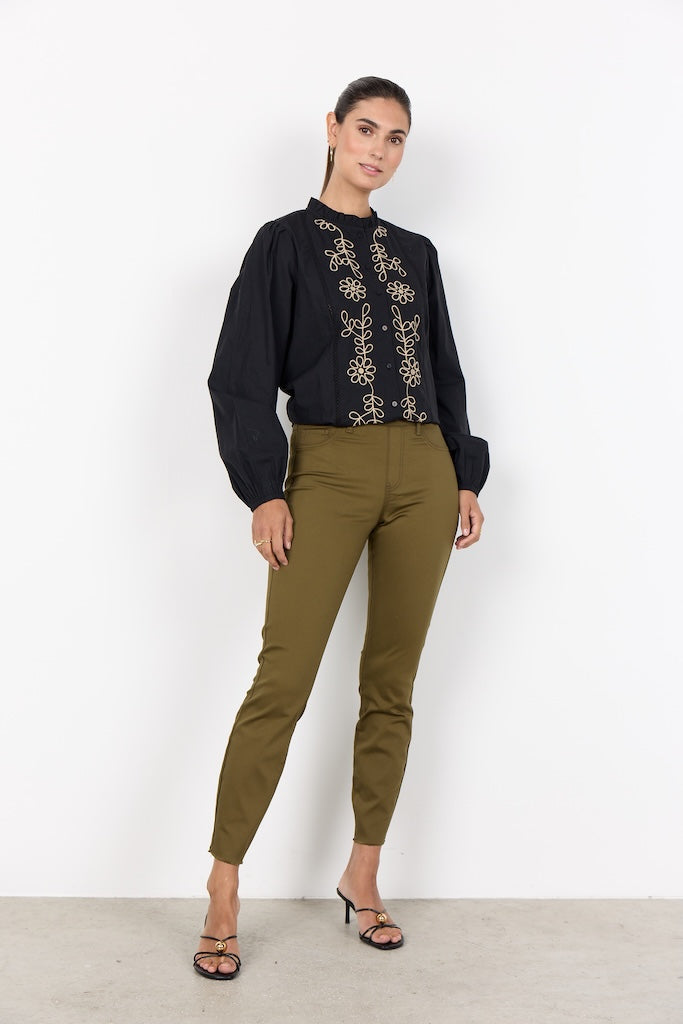 feine Hose in olive