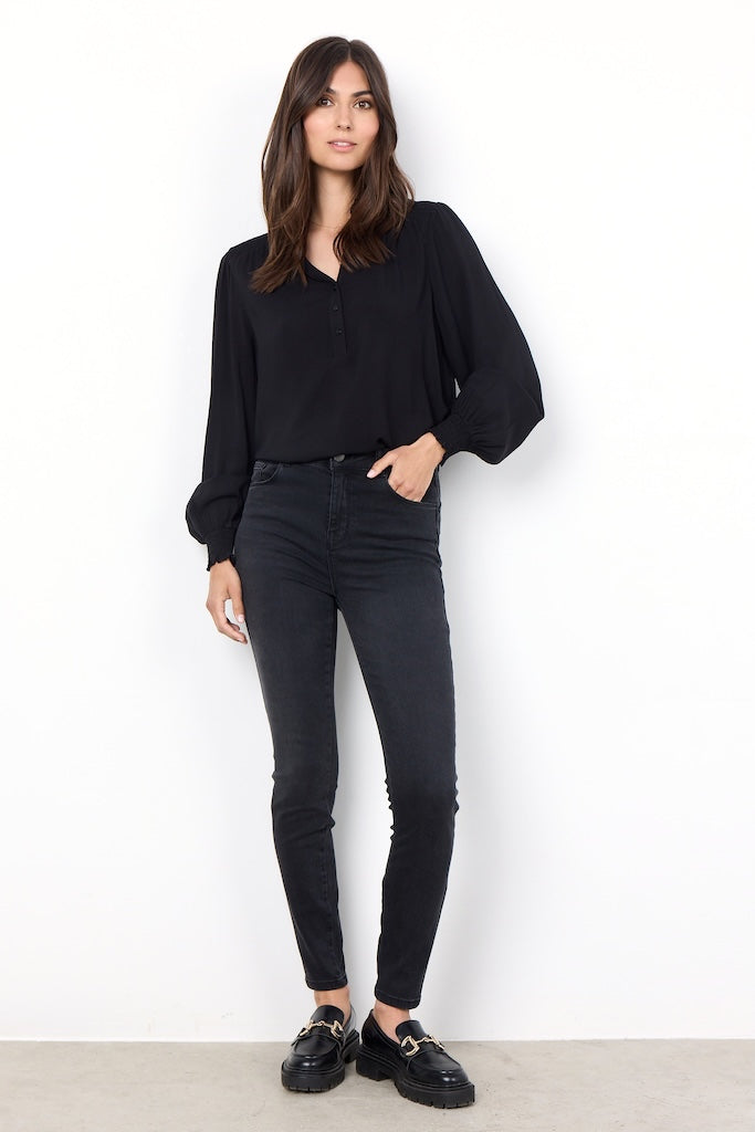 Jeans 10B in Schwarz-Grau