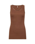 Geripptes Top in Toffee