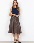 Geripptes Top in Navy