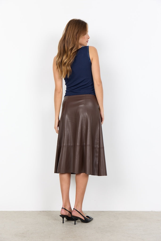Geripptes Top in Navy