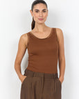 Geripptes Top in Toffee