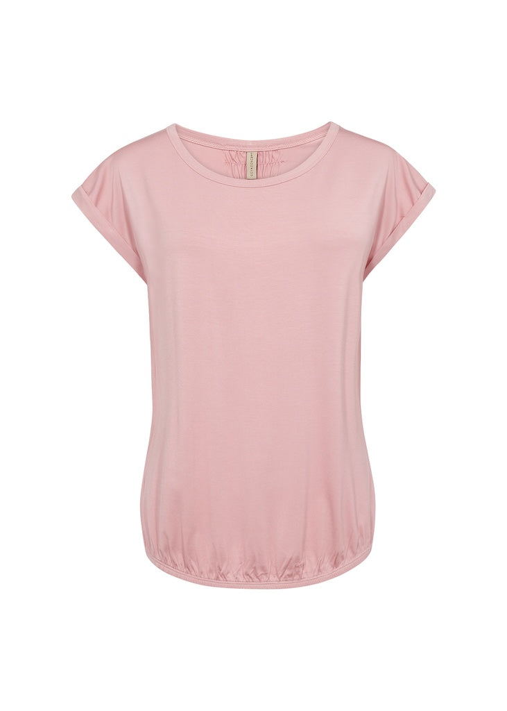 Shirt mit Rundausschnitt in Rosa