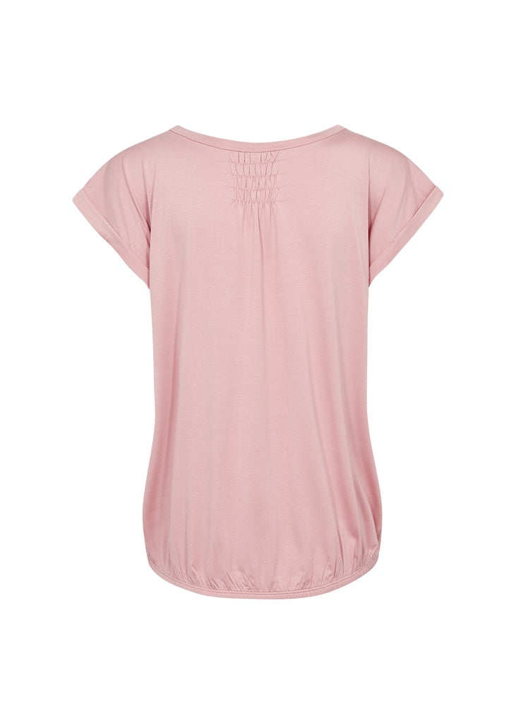 Shirt mit Rundausschnitt in Rosa