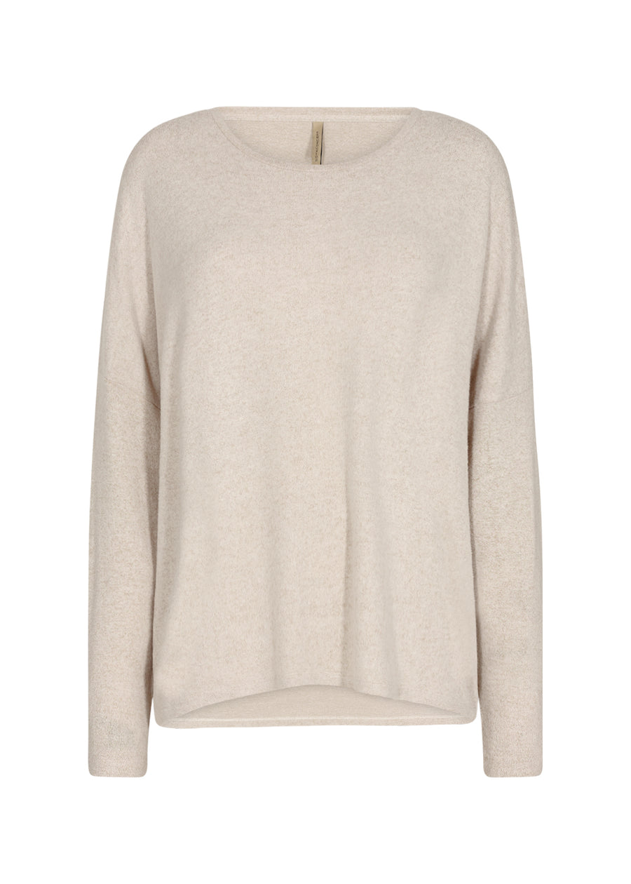 Pullover in Beige-meliert