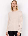 Pullover in Beige-meliert