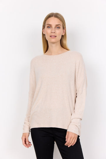 Pullover in Beige-meliert