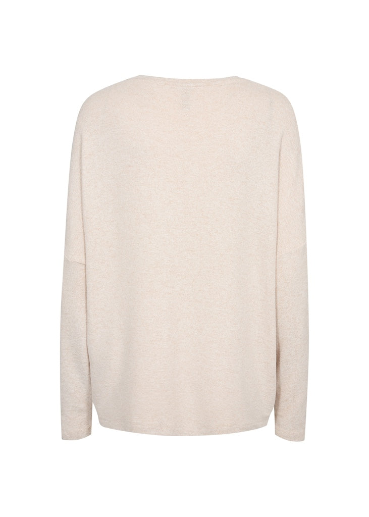 Pullover in Beige-meliert