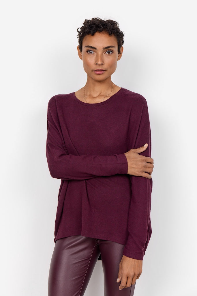 Pullover in Aubergine