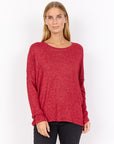 Pullover in Rot meliert