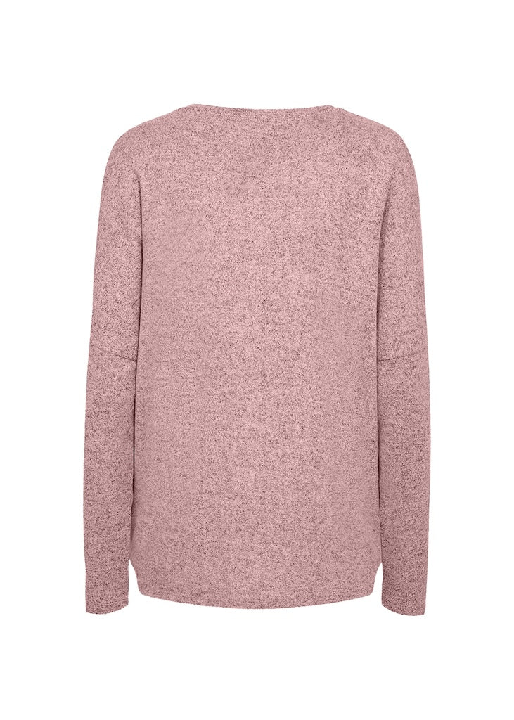 Pullover in Rosa-meliert