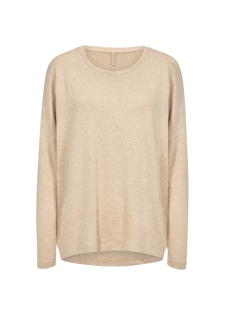Pullover in beige-meliert