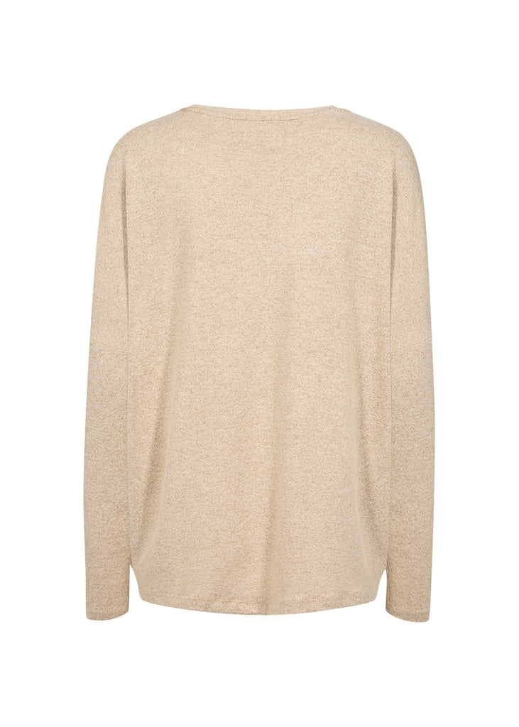 Pullover in beige-meliert