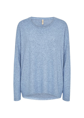 Pullover in Blau-meliert