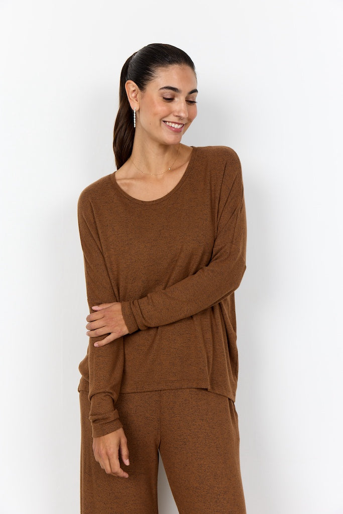 Pullover in Toffee meliert