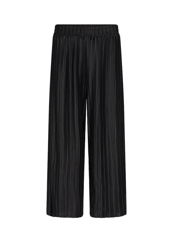 Plisseeculotte in schwarz