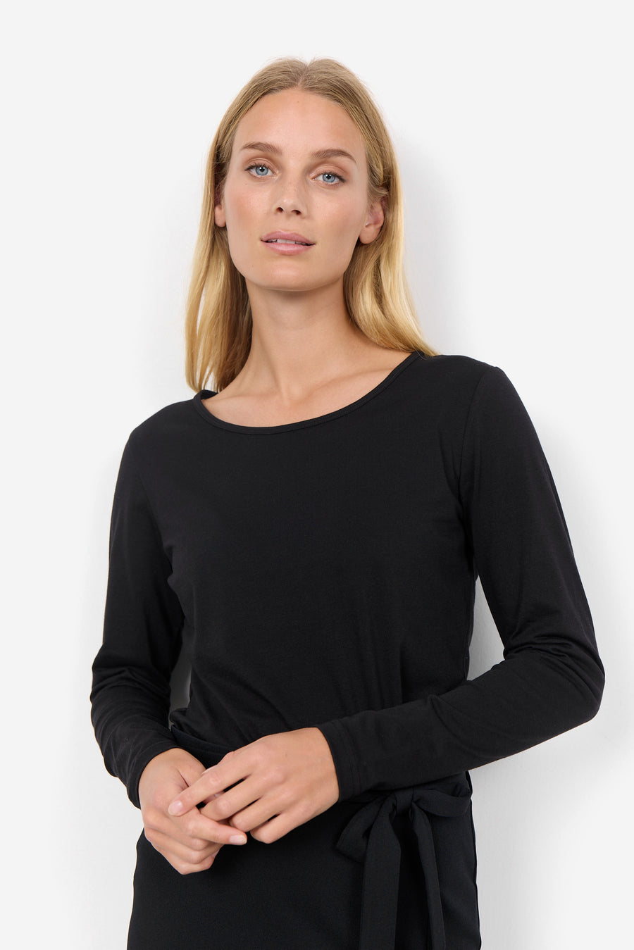 Langarm-Shirt in Schwarz