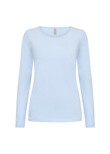 Basic Longshirt in Hellblau