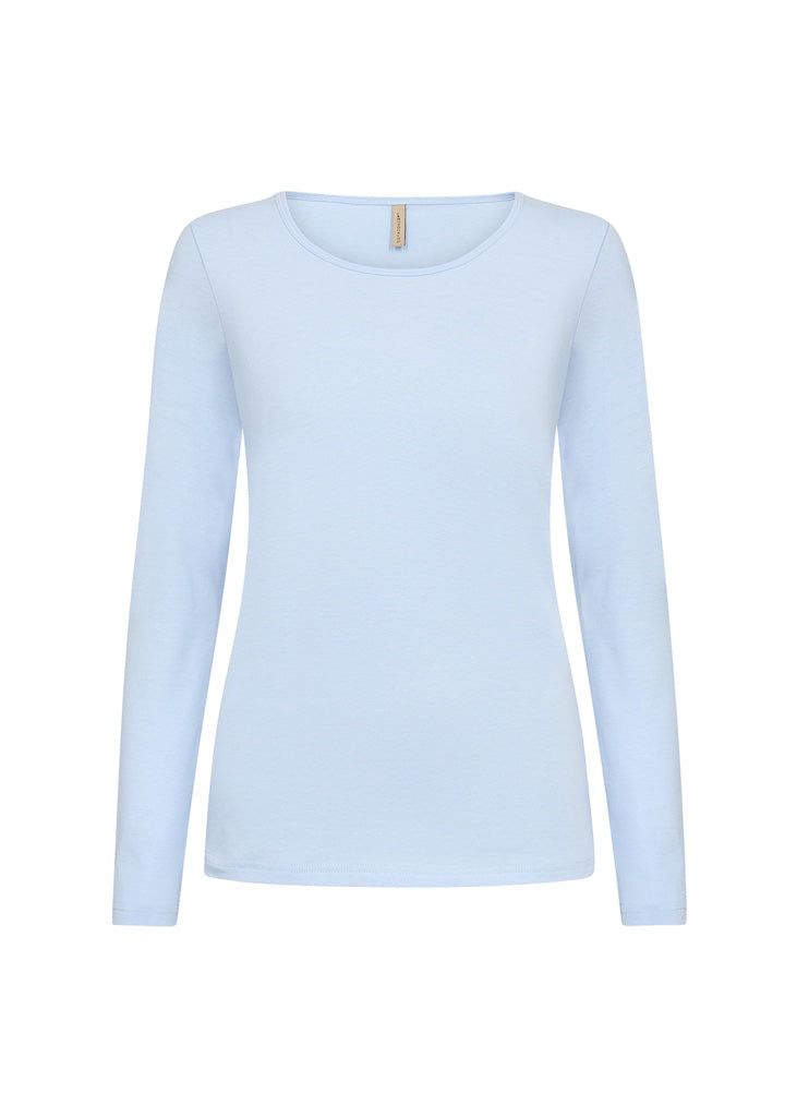 Basic Longshirt in Hellblau