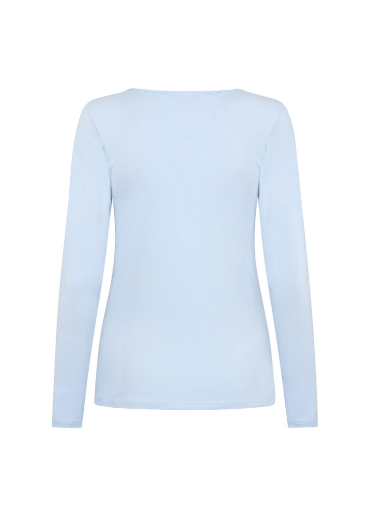Basic Longshirt in Hellblau