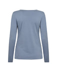 Basic Langarmshirt in Blau