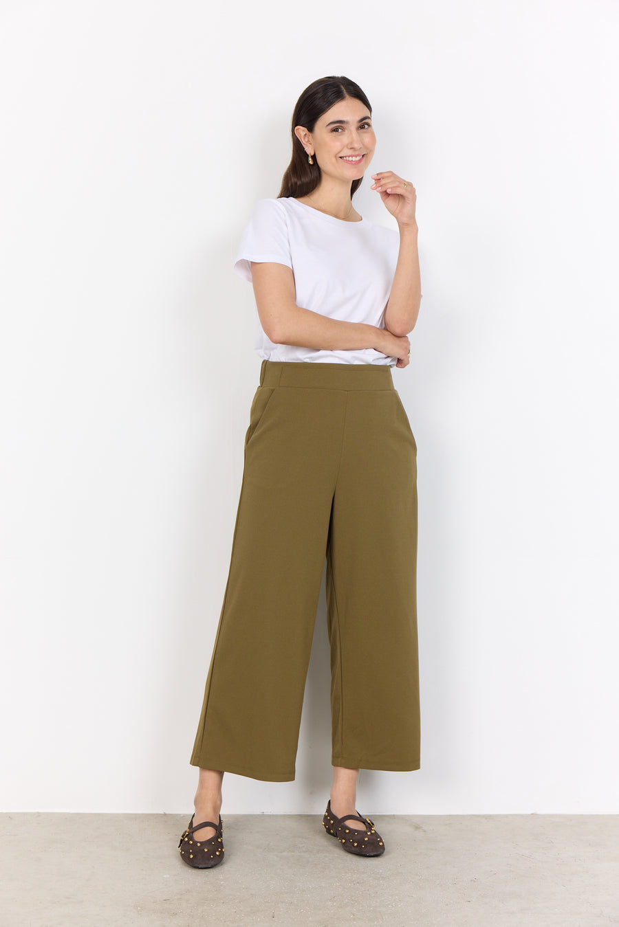 Schicke 7/8 Culotte in Olive