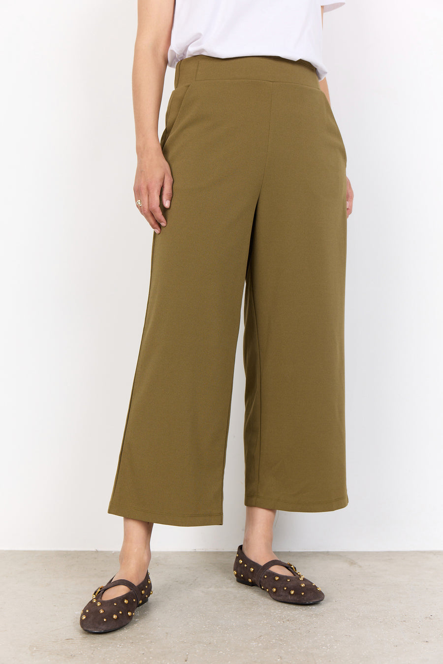 Schicke 7/8 Culotte in Olive