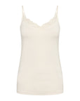 Top mit Spitze in Creme